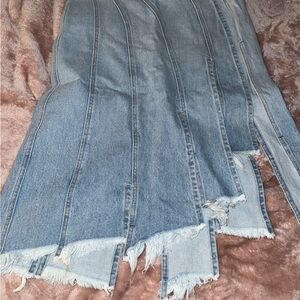 Stylish Blue Denim Jean Skirt